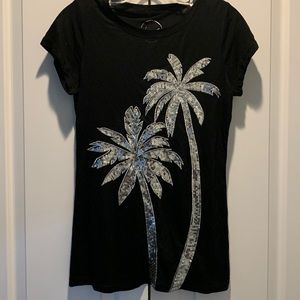 INC Never worn sequin palm tree tshirt